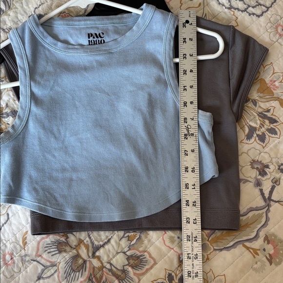 Blue and Gray Crop Tops - Picture 11 of 11